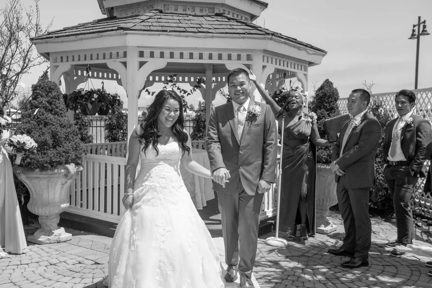Stephanie + Justin on their wedding day