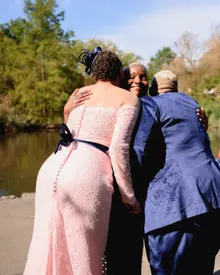 Veronica and Julie at their Central Park vow renewal