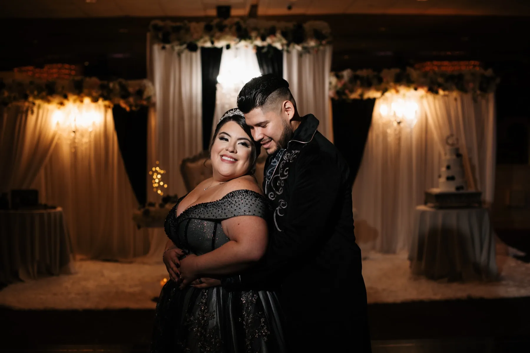 A gothic-styled wedding ceremony at a NYC venue