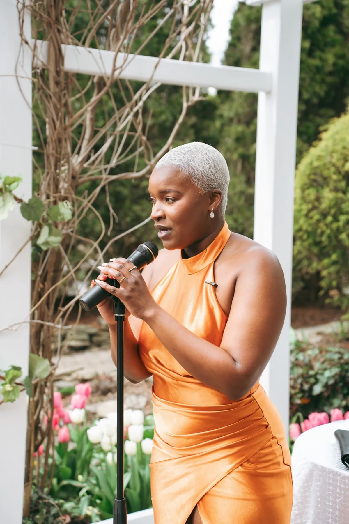 Robyn Walker officiating at a New York ceremony